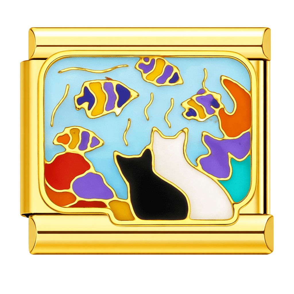 Chat et aquarium