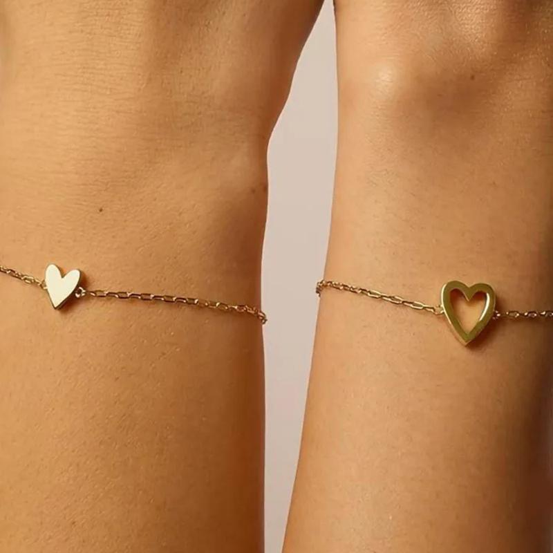 Matchende armbånd til mor og datter — sammenflettede hjerter