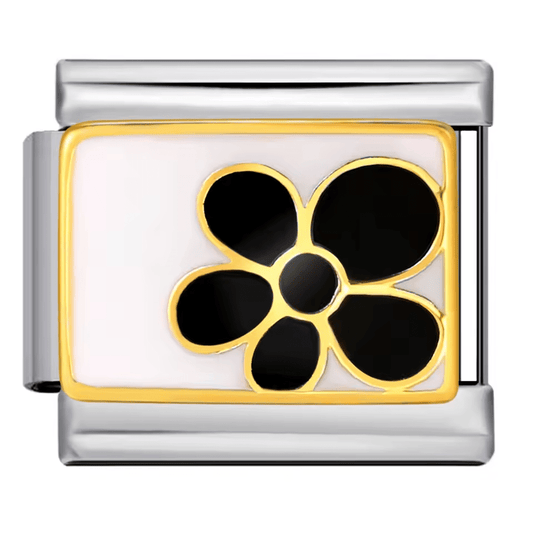 Black Flower charm