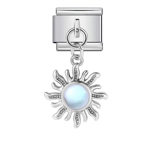 Soleil perlé pendant