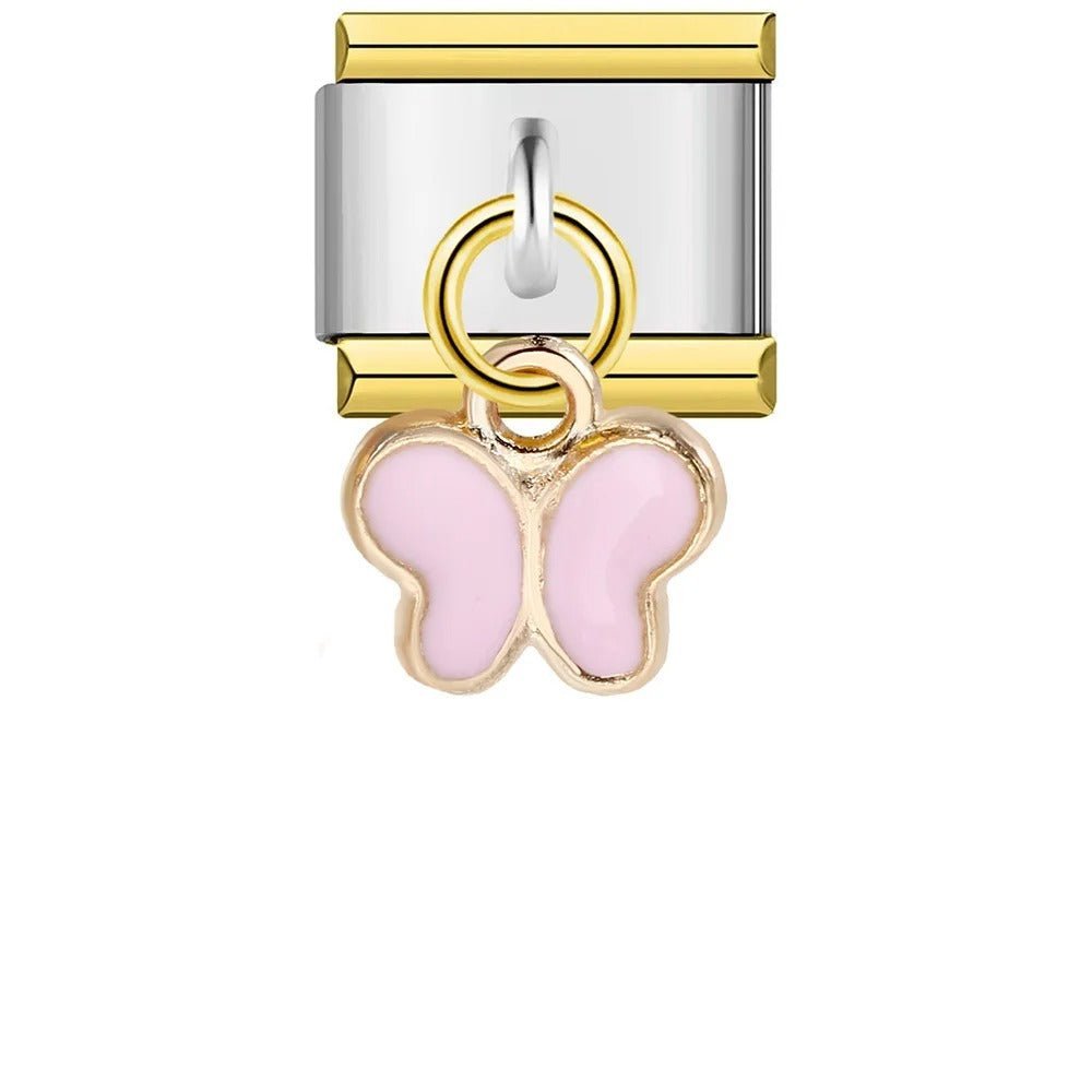 Papillon rose pendant