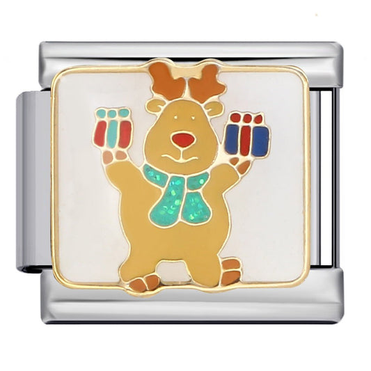 Renne aux cadeaux charm