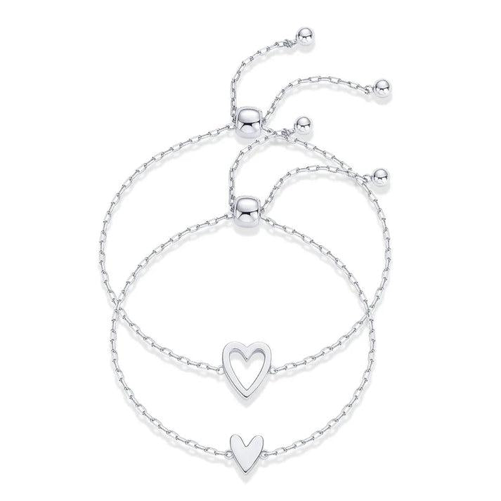 Matchende armbånd til mor og datter — sammenflettede hjerter