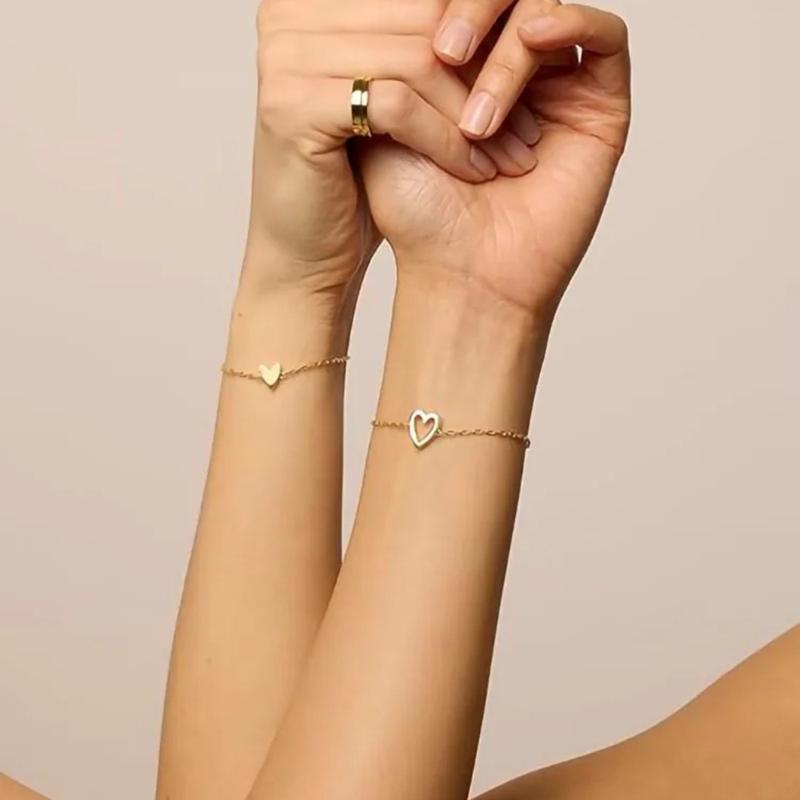 Matchende armbånd til mor og datter — sammenflettede hjerter