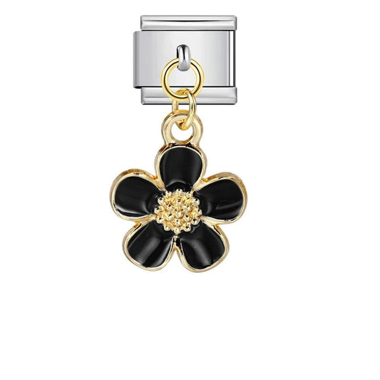 Fleur noire pendante