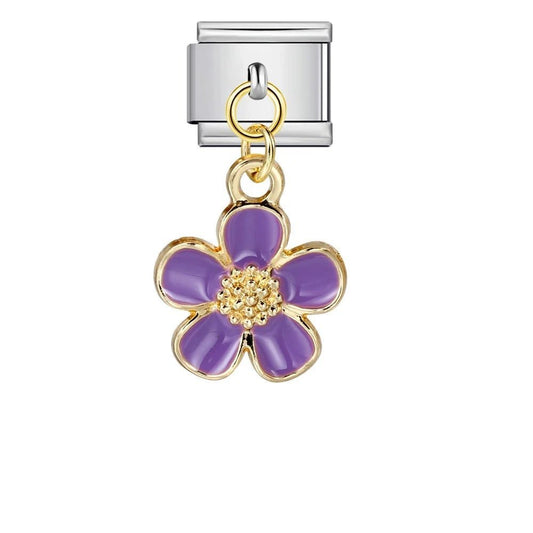 Fleur violette pendante
